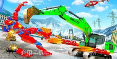 雪地挖掘机机器人鹿汽车v1.13截图