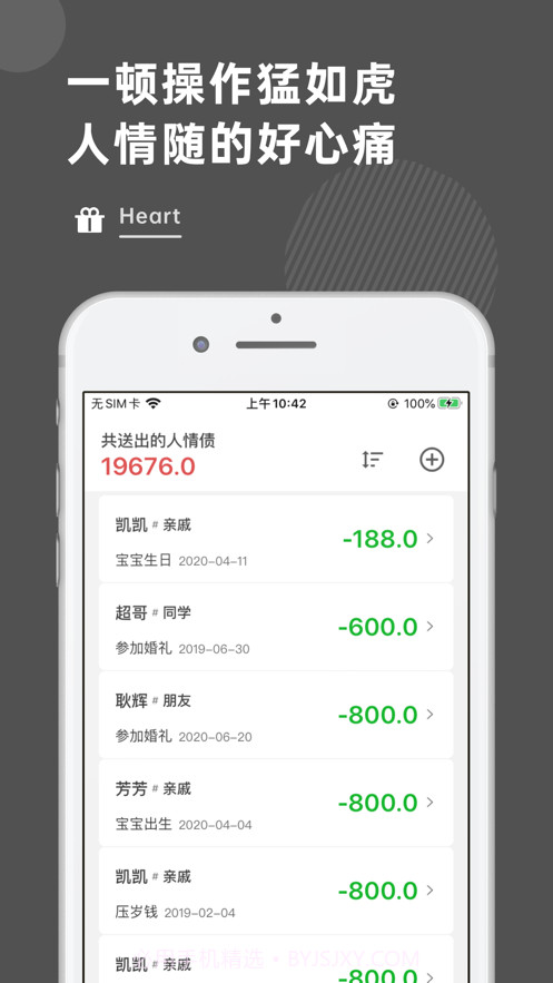 人情随礼记账截图2