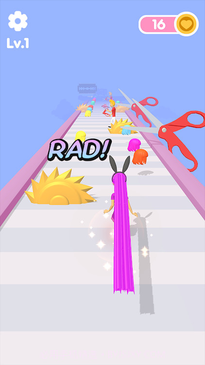 头发鞭打跑游戏截图3