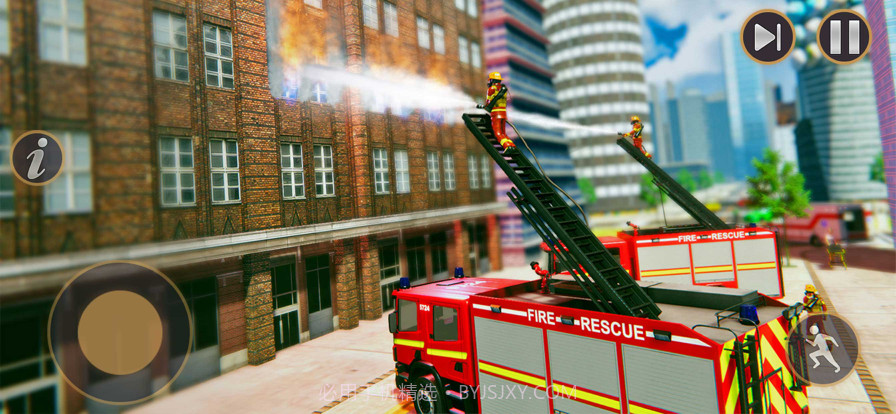 火卡车消防队员救援截图4