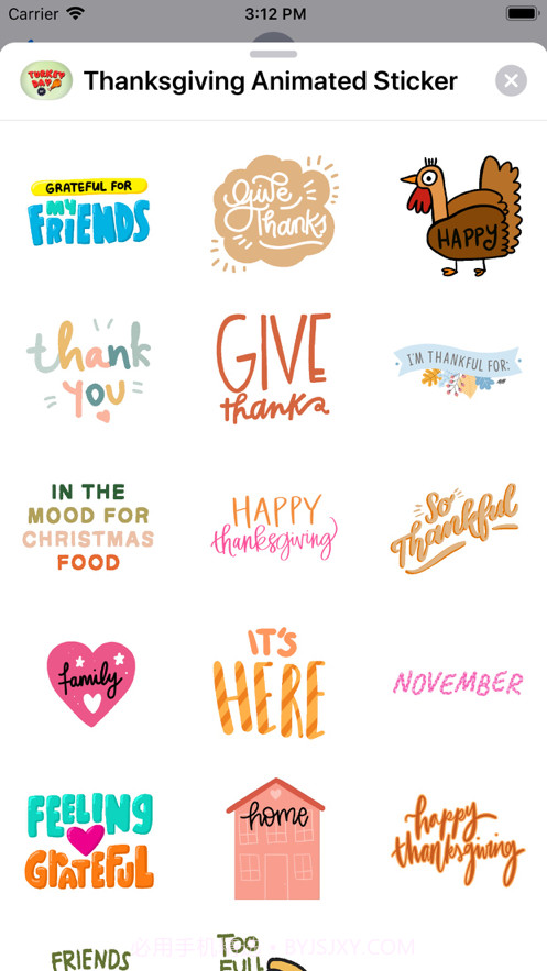 ThanksgivingAnimatedSticker截图5