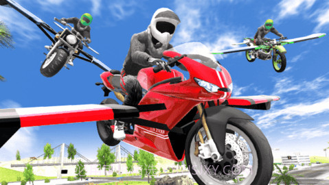 摩托飞车模拟赛(Flying Motorbike Simulator)截图3 摩托飞车模拟赛(Flying Motorbike Simulator)截图3