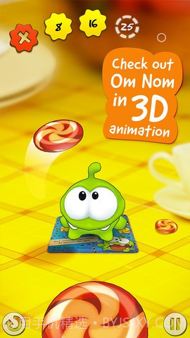 丢糖果 Om Nom:Candy Flick截图4
