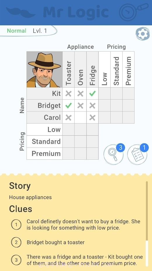 简单线索逻辑谜题截图1 简单线索逻辑谜题截图1