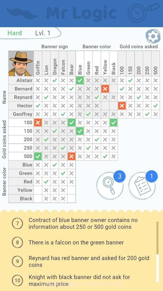 简单线索逻辑谜题截图4 简单线索逻辑谜题截图4
