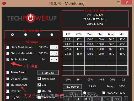CPU调频神器ThrottleStop截图3