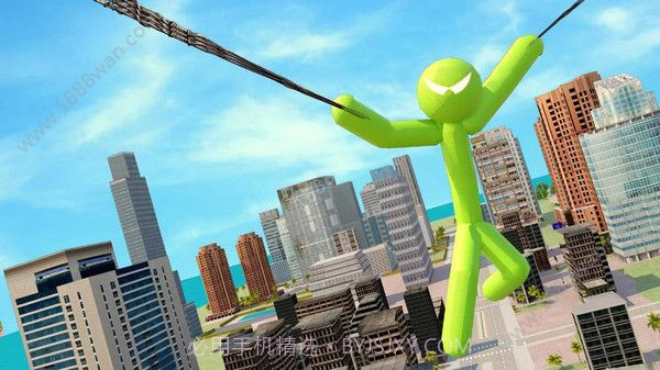 绿色火柴人城市英雄截图3