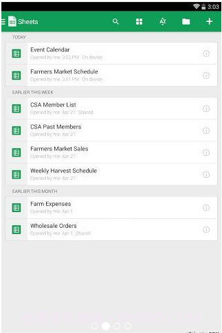 Google表格:Google Sheets截图2