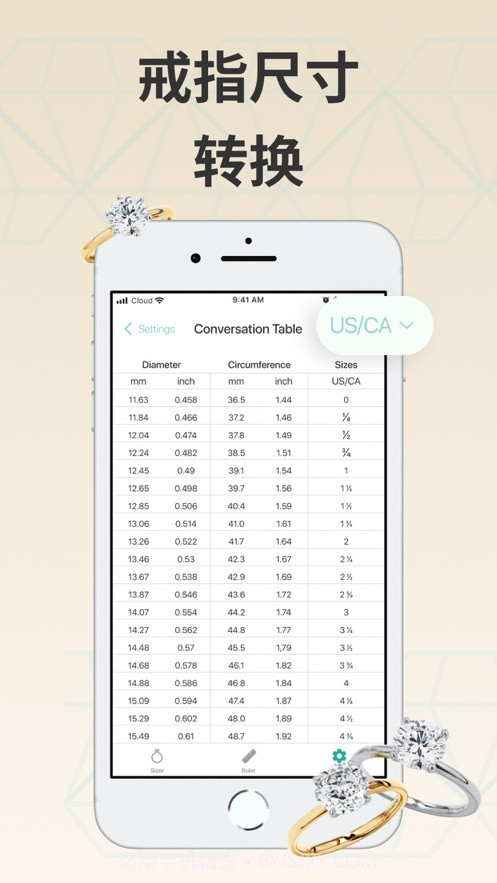 戒指尺寸测量工具截图1
