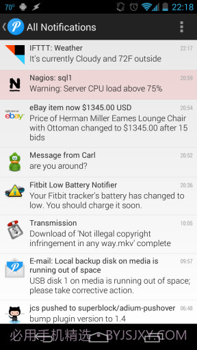 推送通知 Pushover截图1