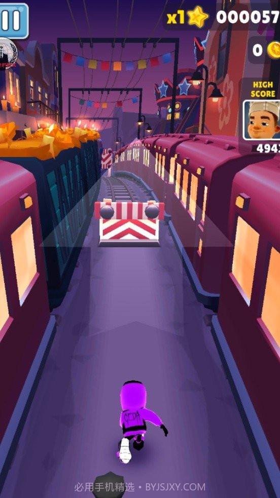 地铁跑酷紫色拖尾杰克魔改版截图1 地铁跑酷紫色拖尾杰克魔改版截图1