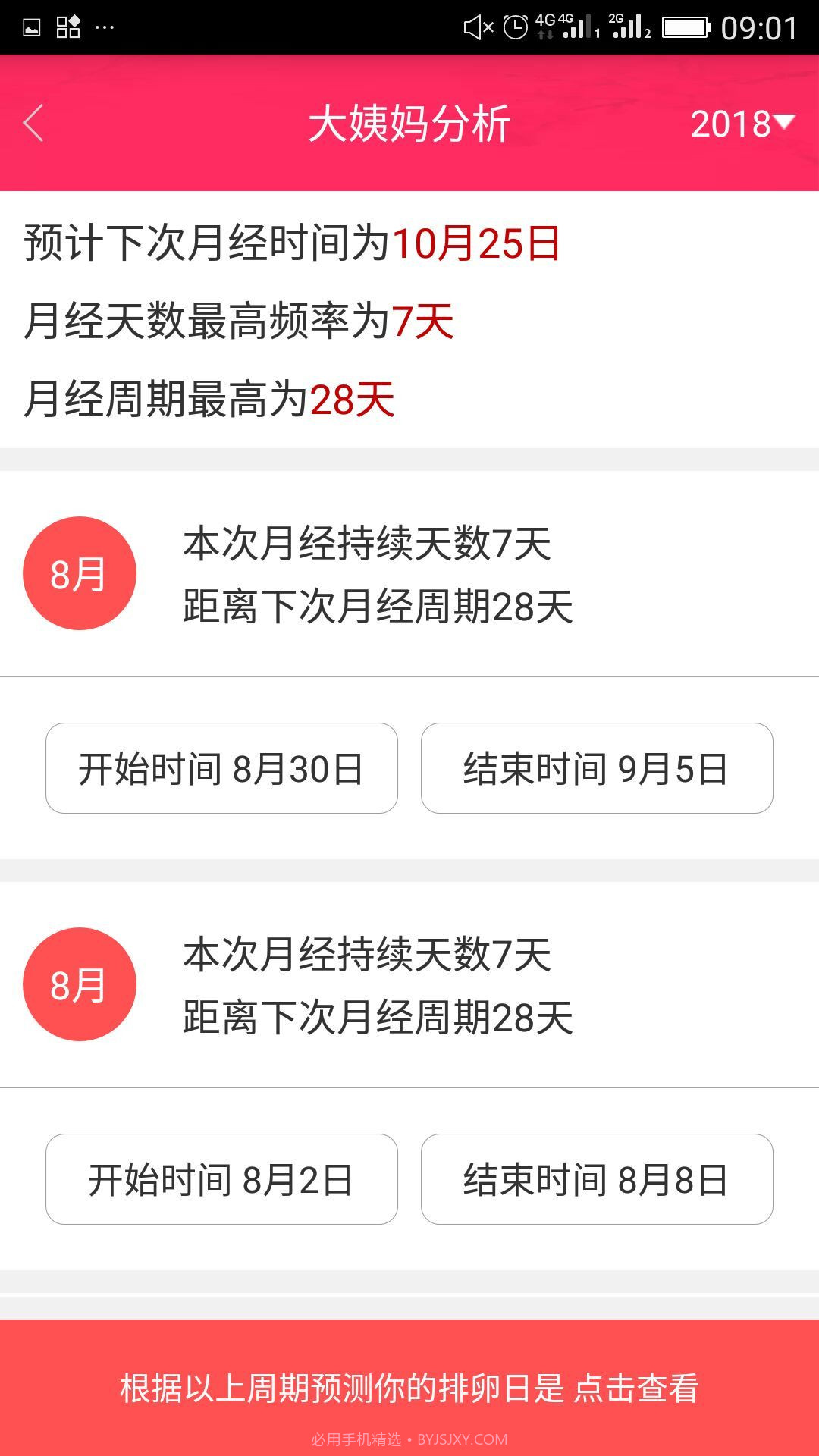 排卵期安全期日历截图5