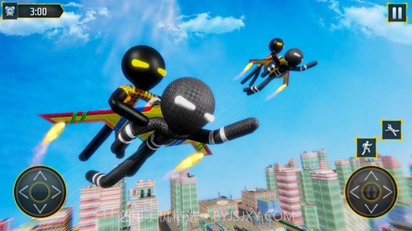 喷气飞行火柴人截图3