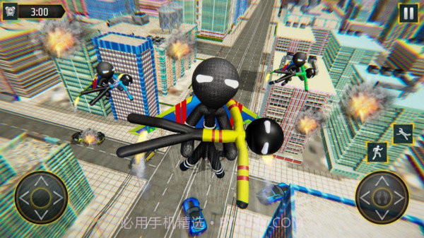 喷气飞行火柴人截图2