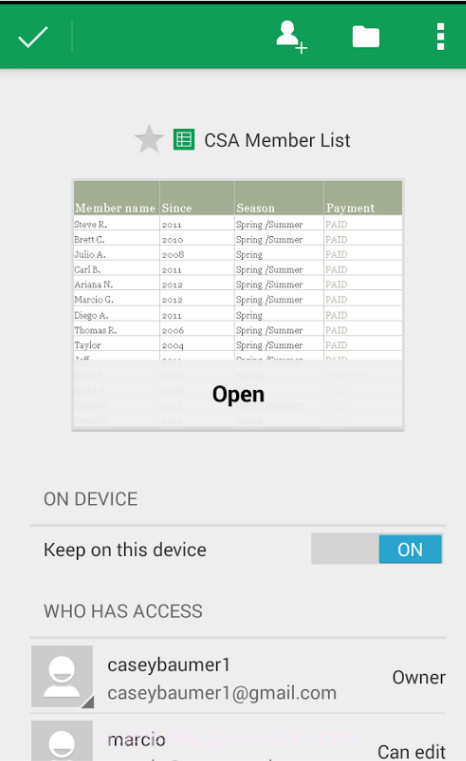 Google表格截图3 Google表格截图3