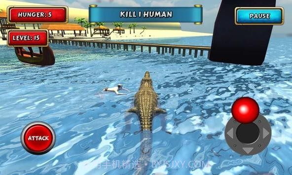 鳄鱼模拟器海滩狩猎截图4