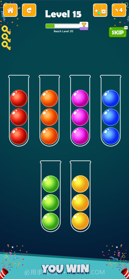 球颜色排序谜游戏截图5
