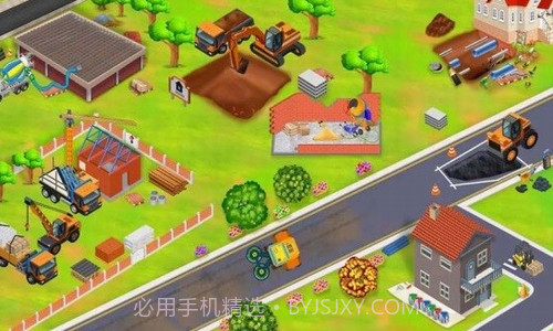 拟挖掘机建房子截图3