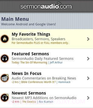 SermonAudio的Android版截图3 SermonAudio的Android版截图3
